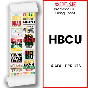 HBCU Direct-to-Film DTF Transfer Gang Sheets - 22x60