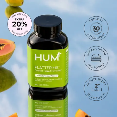 HUM Nutrition Flatter Me Digestive Enzymes, 60 Capsules