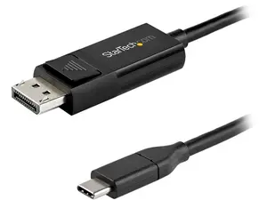 StarTech.com CDP2DP142MBD 6.6 ft. (2m) USB C to DisplayPort 1.4 Cable - Bidirectional - 8K 30 - HBR3 - Thunderbolt 3 - USB Type C Adapter (CDP2DP142MBD)