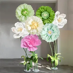 7-Piece oversized flower paper decoration set, multi-functional party decoration, mixed colors, suitable for weddings, bridal parties, birthdays, men's parties, Palmizva, seasonal celebrations, family and event decorations Ornaments