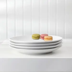 White Essential Coupe Porcelain Salad Plate