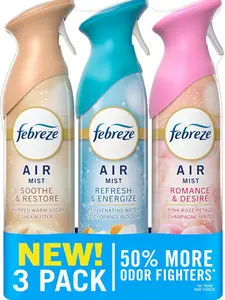 Pack Of 3 Air Mist Odor Fighting Air Freshener Mixed Scent