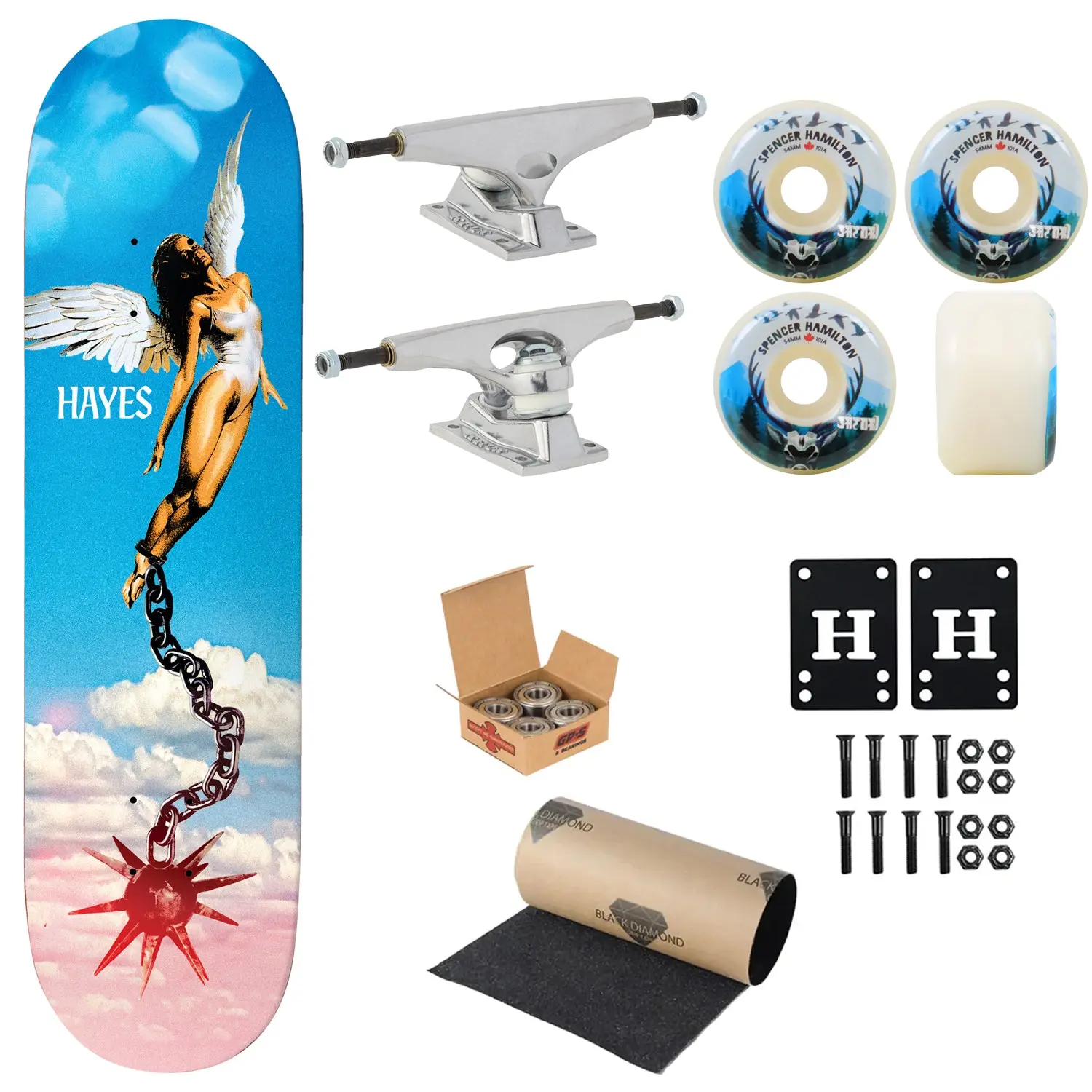 Deathwish Premium Complete Skateboard Hayes Ascension 8.6" Ft. Krux/Satori/Independent
