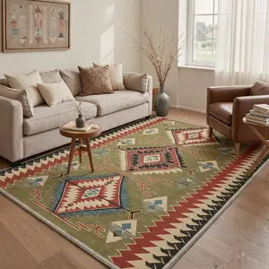 【Deals For You Days】BEIMO Rug – Pet Friendly, Non-Slip, Soft, Machine Washable Floor Carpet, Area Rug Perfect for Living Room, Bedroom, Kitchen, Hallway, Stylish Home Interior ,ARP3190-JADE NEXUS