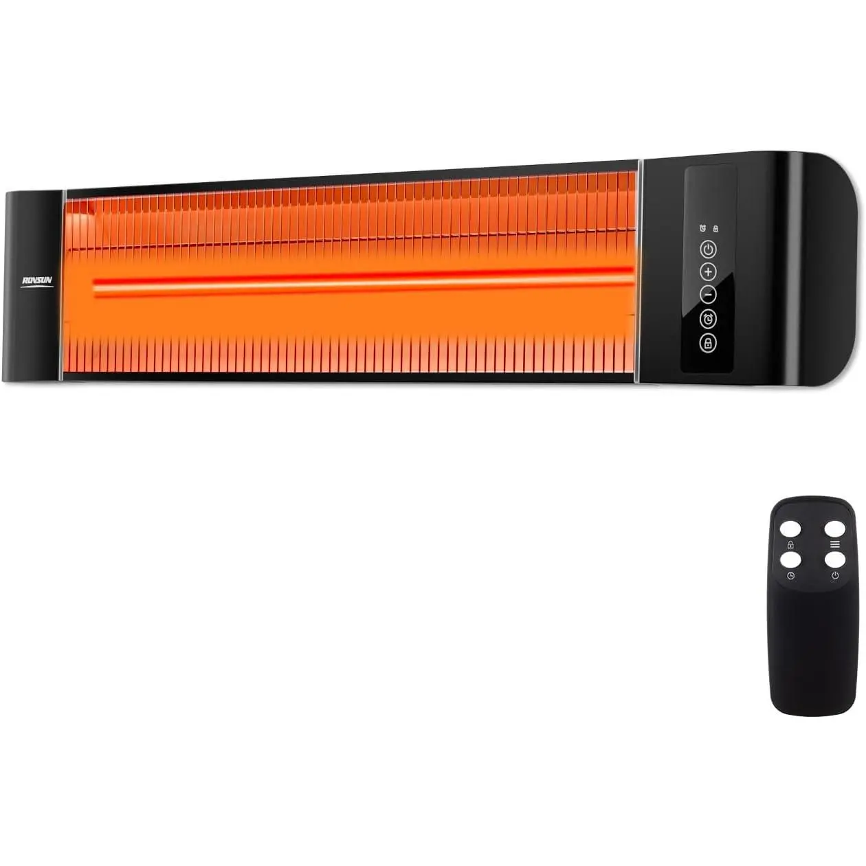 ROVSUN 1500W Wall-Mounted Outdoor Electric Heater - Carbon Tube, 3s Fast Heating, 3 Adjustable Modes, 0-12 Hour Timer, 45° Adjustable Angle, Efficient Heating, Easy Installation, Eco-Friendly for Garage, Patio,techvibes