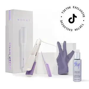 MONAT STUDIO ONE Thermal Protect Styling Shield & Steam Straightening Iron-  protects hair from the extreme heat.