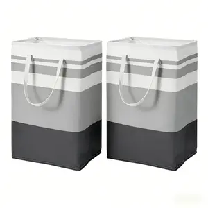 75L Freestanding Waterproof Laundry Hamper, Collapsible Clothes Baskets (2Pack/3Pack) with Easy-Carry Handle, Home Storage Organization Solution