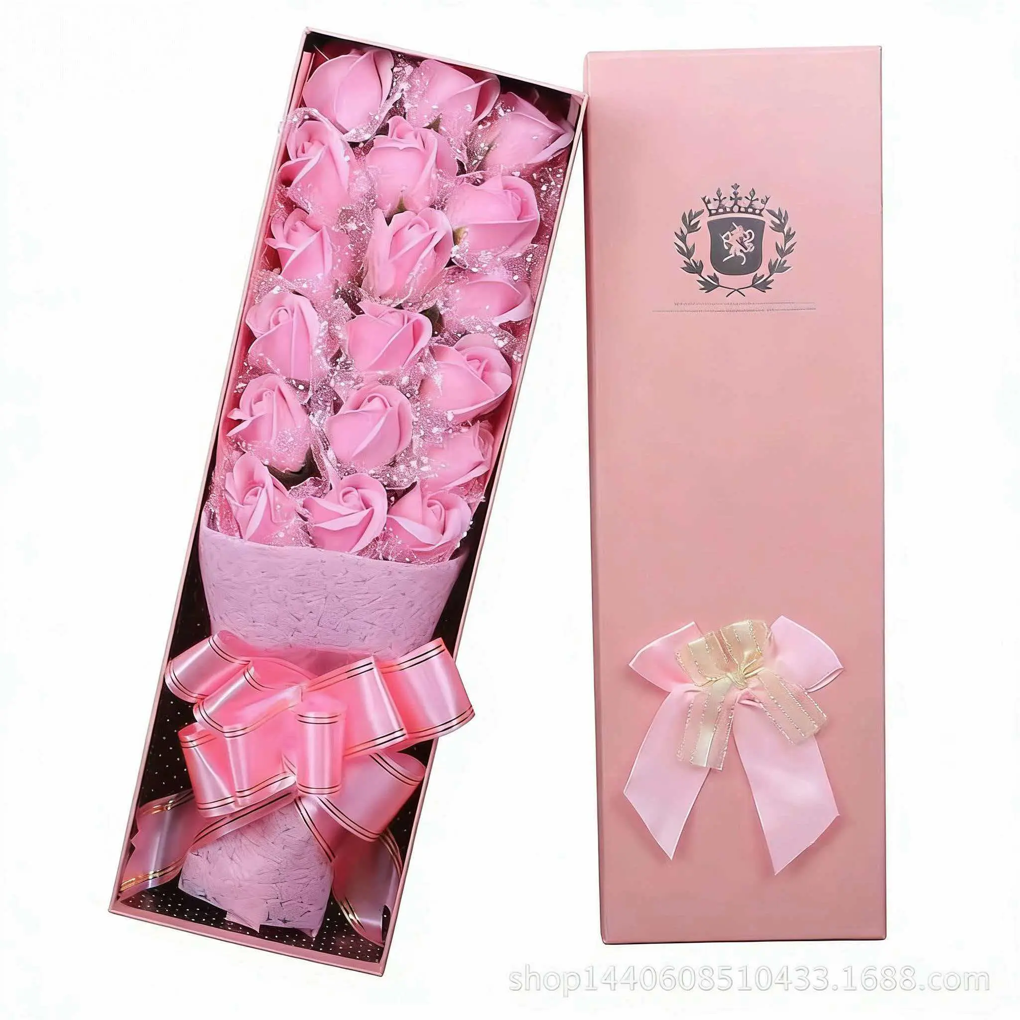 18-piece Bouquet Snow Gauze Pink