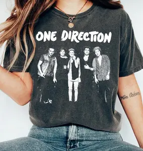 [SALE UP TO 50%] Vintage One Direction Comfort Color T-Shirt, Funny Direction Graphic Tee, Retro Music Album Style, Pop Band Outfit, Unisex Oversized Gift For Fans, Vintage Graphic
