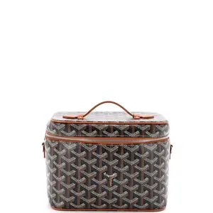 Pre-owned Goyard Canvas Coated Toiletry Bags Muse Vanity Case Coated Canvas by Rebag