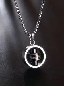 Cross & Ring Pendant Necklace, Fashion Jewelry for Party, Daily Clothing Decor, Trendy All-match & Exquisite Jewelry for Birthday Gift