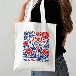 250 Years Semiquincentennial Tote Bag, Patriotic USA Flag Tote, 1776 America Anniversary Bag, Vintage Independence Day Tote, Gift for Her or Him