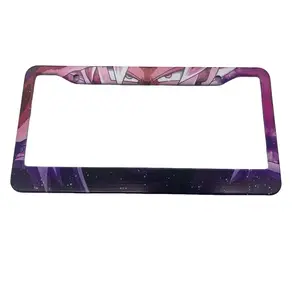Super Saiyan Anime Aluminum Car License Plate Frame
