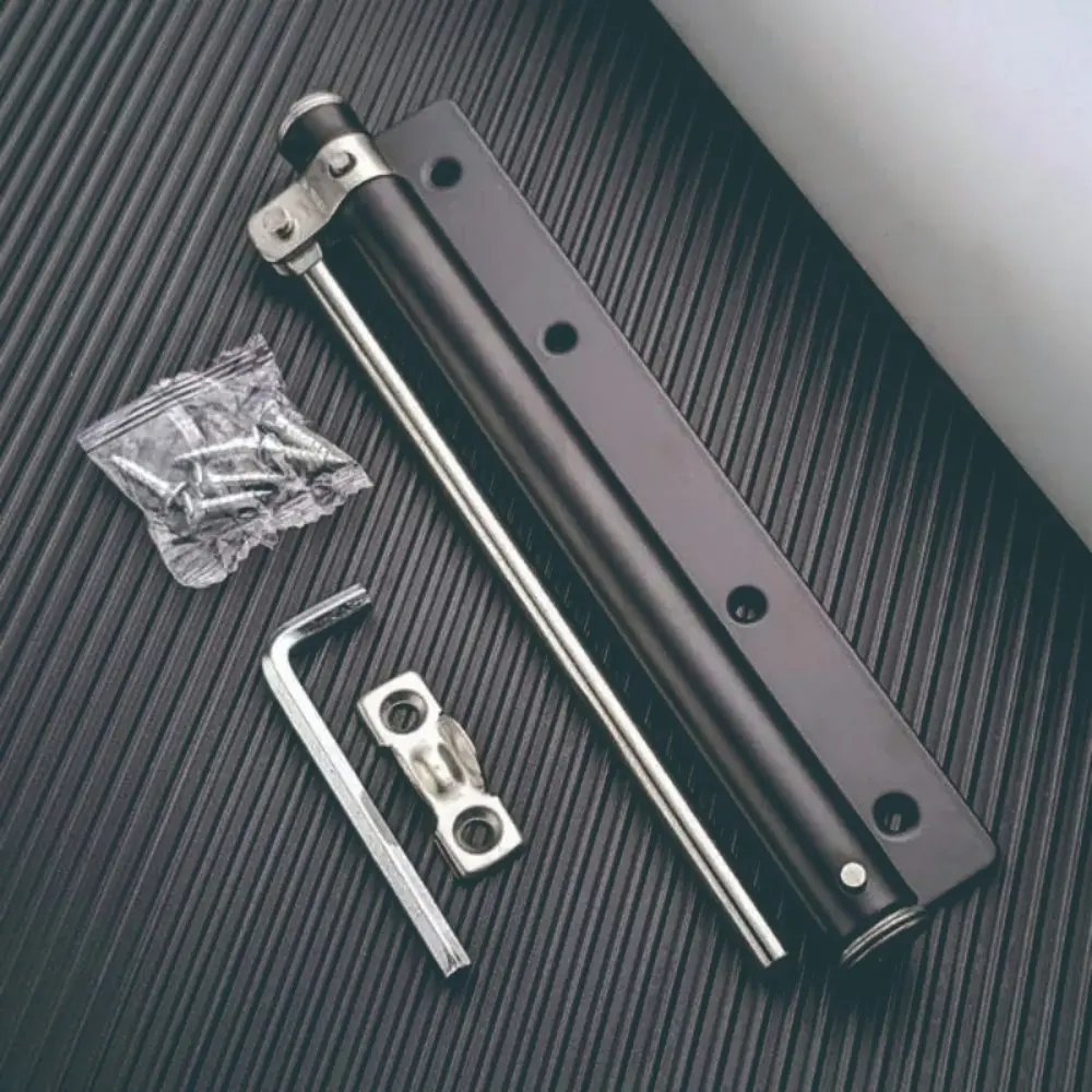 Automatic Door Closer with Adjustable Speed, Spring Loaded Self Closing Door Tool for Home or Office Doors, Easy Install Top Mount Door Closer, Door Operator, Door Hardware