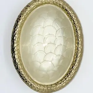 Medici Gold Medium Oval Platter - Decorative Serving Dish with Gold Rim
