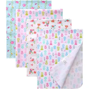 Unisex  Cotton Flannel Receiving Blankets,  Blankets 4 count,  Swaddle Blankets,  Flannel Blanket 30x30 Inches for Boy Girl (Style-8)