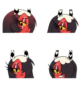 White Fringe Imp Girl Sticker - Sexy Country Demon Cowgirl Red Skin Anime Vinyl Decal for Car Laptop Hydro Flask - Waterproof Durable Art for Adults