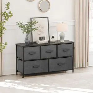 Segawe 5 Drawers Fabric Dresser Storage Tower Closet Organizer Unit
