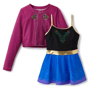 Disney Store Anna Swimwear Set for Girls – Two-Piece – Frozen