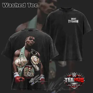 Vintage Iron Mike Tyson Champion Heavy Cotton Shirt Boxing Iron Mike Shirt Menswear Direct-to-garment Breathable Printing
