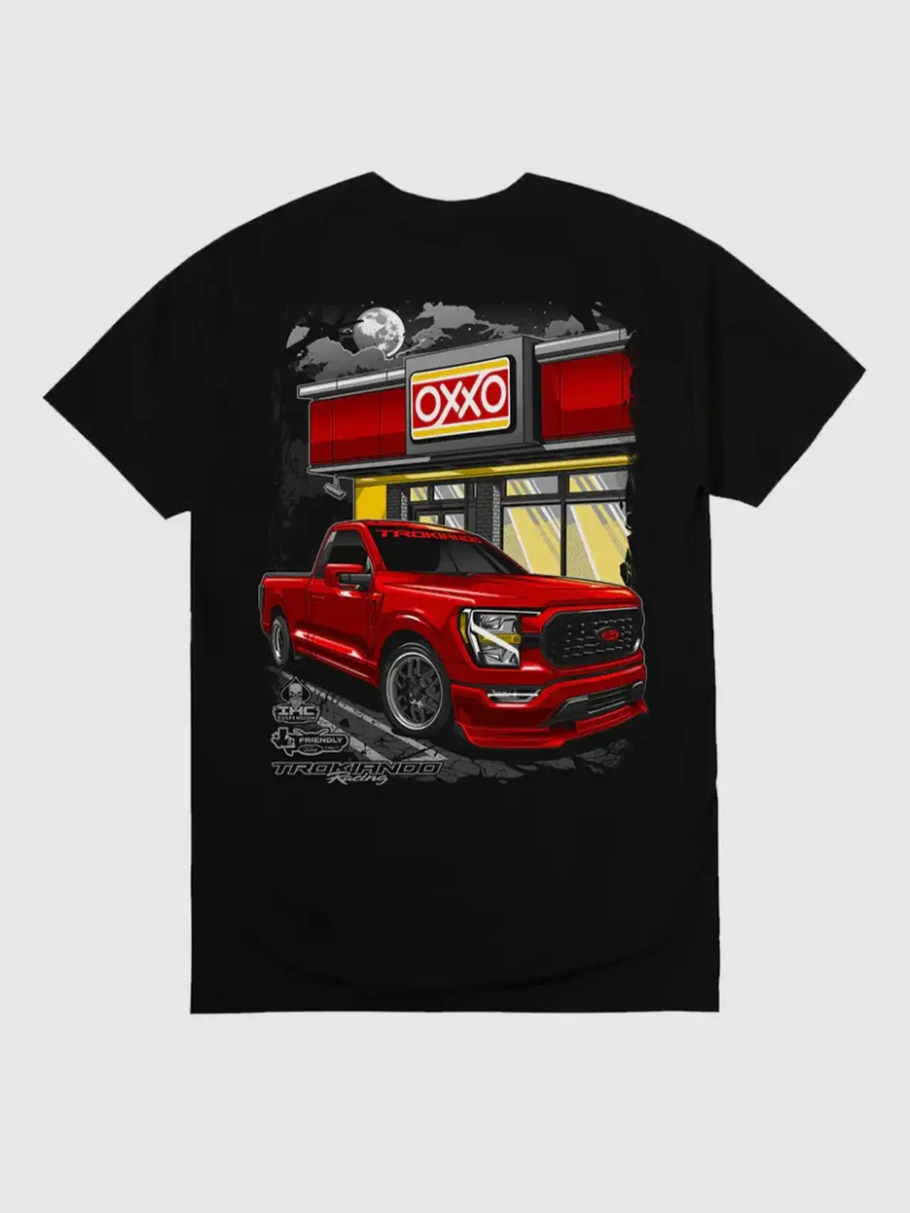 Men's Handmade Short-Sleeve Relaxed Fit Cotton Graphic Tee, COYOTE OXXO Ford Gang Style Vintage 2-Sided Prints, Father's Day Gift (Sports & Outdoor Top)