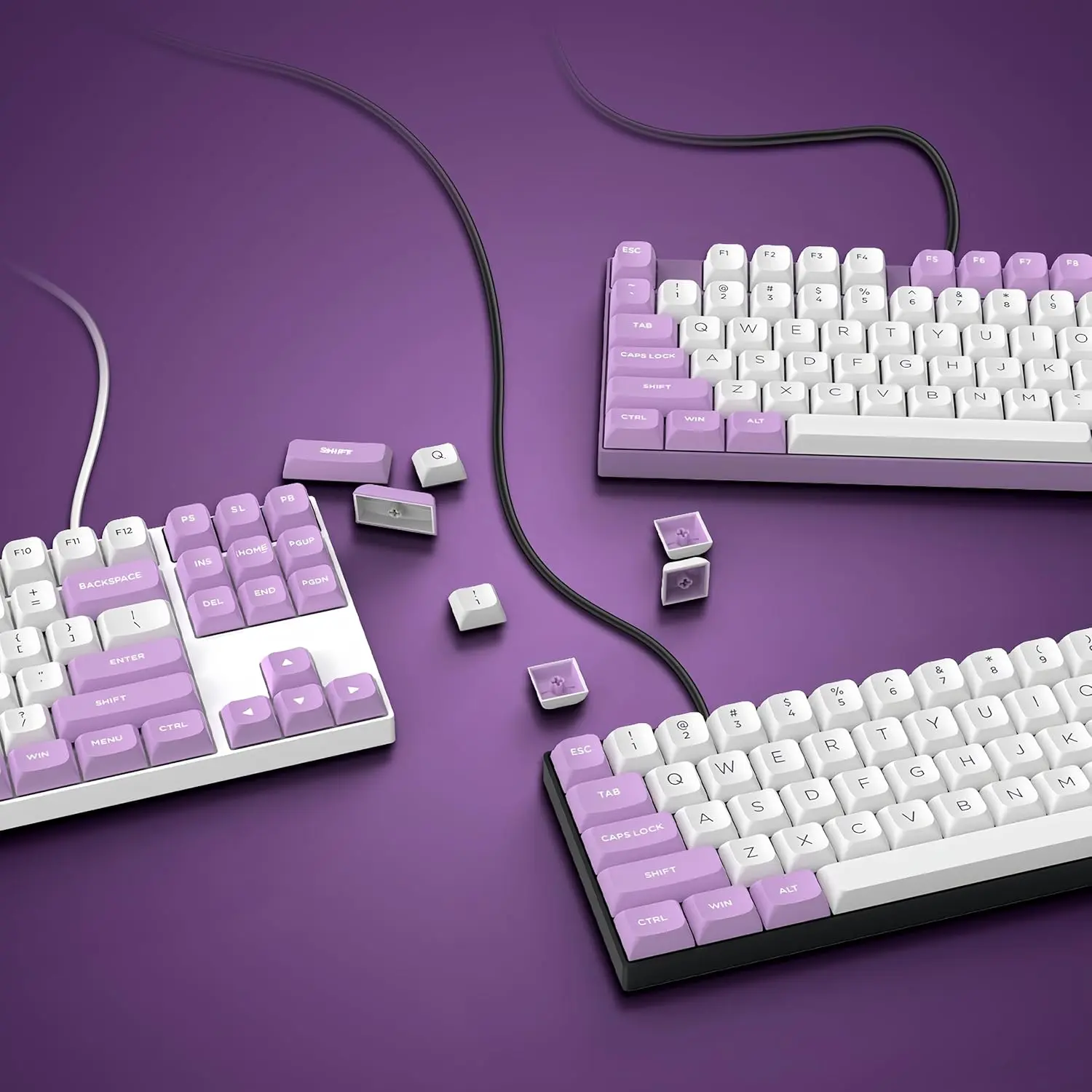 Womier PBT Keycaps, ISA Profile Custom Keycap for 60% 65% 75% 100% TKL ...