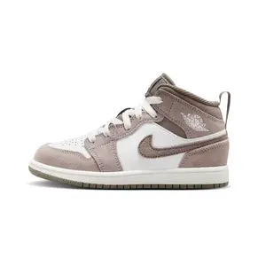 Little Kid's Jordan 1 Mid Enigma Stone/Olive Grey (DQ8424 003)