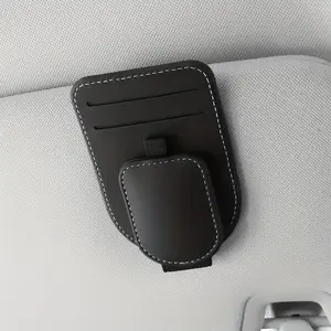 High-Quality Car Mount Sunglass Holder Multi-Functional Car Sunshade Card Holder Eyeglass Organizer for Vehicles