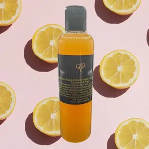 Carrot Lemon Orange Natural Glow ShowerGel for Skin Glowing and Skin Repairs Organic Formula Face & Body Wash