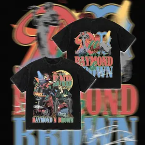 Brown x Raymond Usher The R&B Tour Summer 2026 Washed Graphic T-Shirt, Vintage Hip Hop Concert Tee, Retro Music Streetwear, Singer Performance Shirt, Unisex Oversized Washed Tee, Music Fan Gift, R and B Concert Fan Apparel Gift