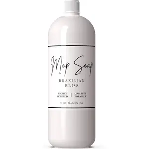 Mop Soap Highly Scented Fragrance, Long Lasting Luxury Floor Cleaner for Hardwood, Tile, Laminate & Stone, Low Suds No Residue Formula, All Mop Types, in USA, 32oz Brazilian Bliss Fragrance