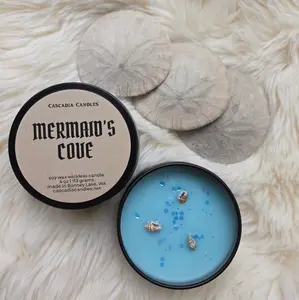 Mermaid's Cove Small Wickless Candle | Sea Salt + Orchid