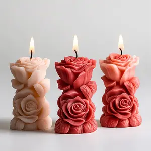 Succulent Flower Silicone Wave Spiral Candle Mold - Silicone Resin Casting Molds for Candle & Resin & Soap Craft Supplies