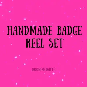 Handmade badge reel set with beads