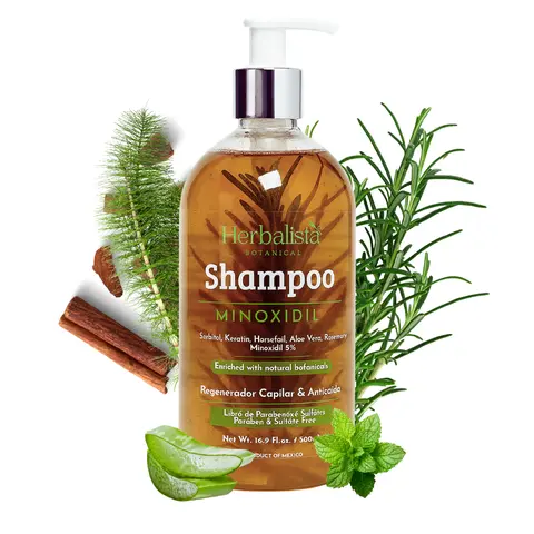 herbalista Herbal Hair Growth Shampoo Acelerador - Strengthening Anti-Loss Cleanser with Real Rosemary & Aloe, 500ml (16.9 fl oz), Haircare, Anti Hair Loss Shampoo, Rosemary Mint Shampoo