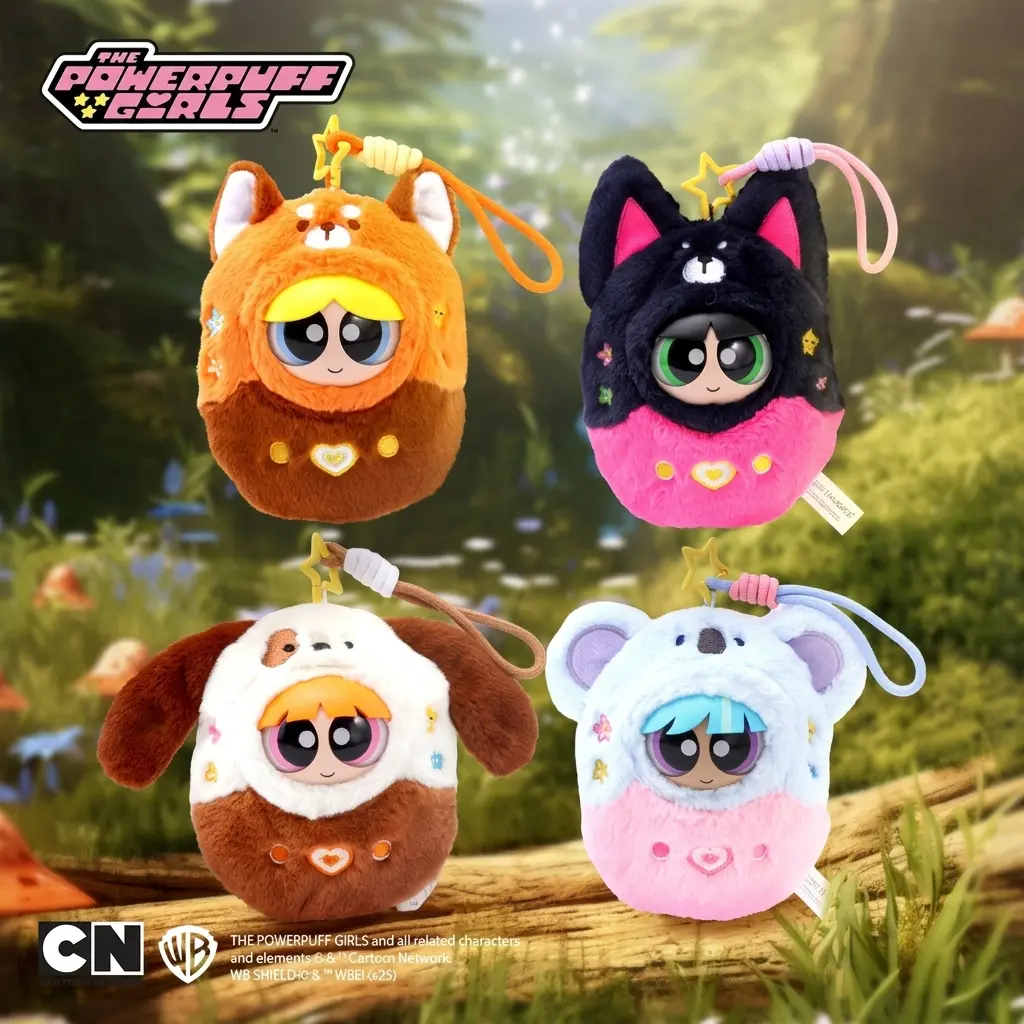 The Powerpuff Girls Arcade Plush Keychain Blind Box – Cute Game Console Style Collectible Plush Pendant with Hidden Storage Pocket, Soft Bag Charm, Backpack Accessory, Random Surprise Gift for PPG Fans, Girls, Teens & Kawaii Plush Collectors, School, Back
