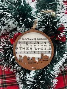 Christian Ornament, Nativity Ornament Set 2024, Music Sheet Nativity Ornament, Jesus Ornament, Christmas Ornaments 2024, Christmas Ornament