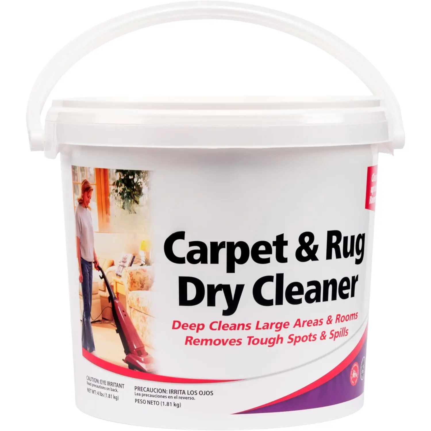 Carpet & Rug Dry Cleaner w/Resealable lid - , , Dogs & Cats Pet Carpet Cleaner Solution - Strength Odor Eliminator, Stains Spot Remover, Non Liquid & No Harsh  (4 Pound)