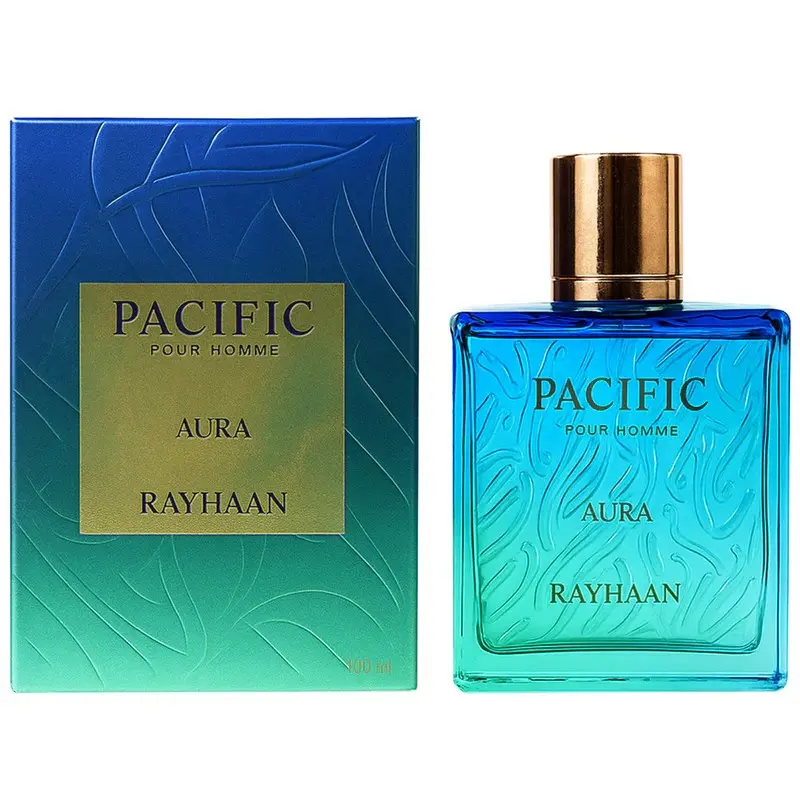 Rayhaan Pacific Aura Eau de Parfum Spray for Men 3.4 Ounce