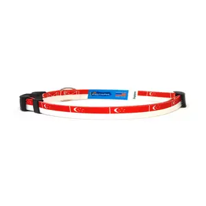 Cat Collar with Singapore Flag | Great For National Holidays, Festivals, Parades, Sporting Events, Pride Events