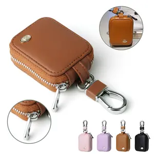 PU Leather Earbuds Cases,Headphone Organizer,Wired Headset Storage Bag, Shockproof Cover Carrying Case with Carabiner Clip Compatible with AirPods 4 AirPods Pro 2nd /3/2/1 Bose Galaxy Wired Headphone