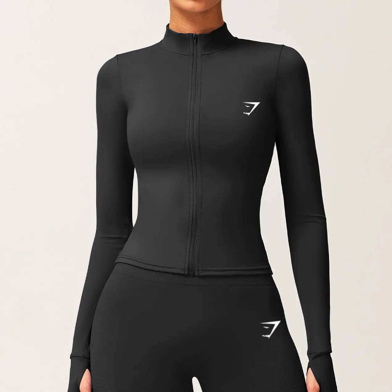 Women's Slim Fit Yoga Jacket, Long Sleeve Full-Zip Performance Top with Sun Protection and Cool-Feel Fabric