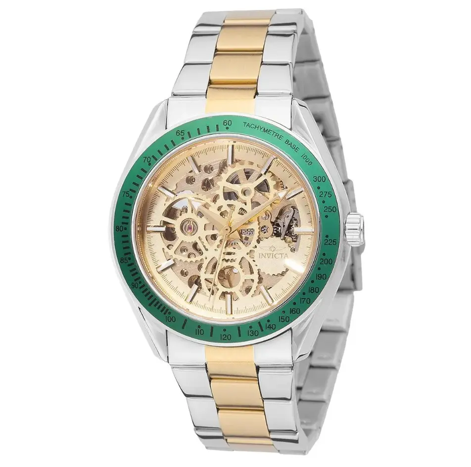 Invicta Objet D Art Excelsior Automatic Men's Watch w/ Skeleton Dial - 43mm, Silver gold (69454)