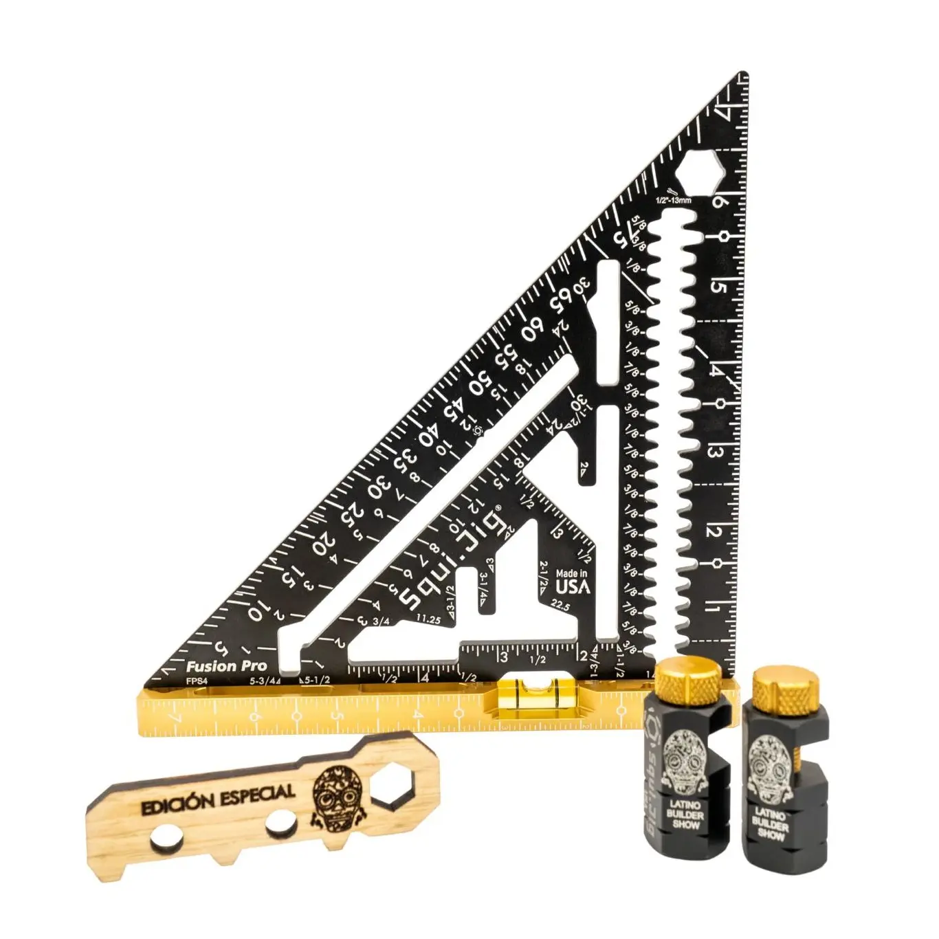 7.5" Pro Square + Framing Jigs + Holder - Latino Builders Show Edición Pro Set
