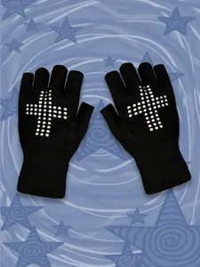 Y2K Rock Style Gloves with Sequins, Unisex One Size Fits All, Comfortable Fit for Music Festivals, Punk Fashion Accessory
