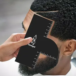 Enhancement Card for Barbers with Measurement Indicators, Reusable Barber Line up Tool, and Color Spray Edge Hairline Shaping Tool, Haircare heatless