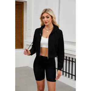 Bailey Black Cropped Hoodie