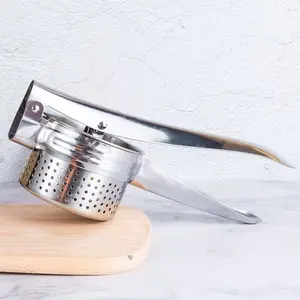 Stainless Steel Manual Juicer Set, Potato Masher & Fruit Squeezer, Hand-Press Design, Ideal for Potatoes, Lemons, Vegetables