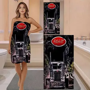 Peterbilt Classic Truck Print Beach Towel, Quick-Dry Pool Party Towel, Outdoor Picnic Blanket, Perfect Gift for Car Enthusiasts