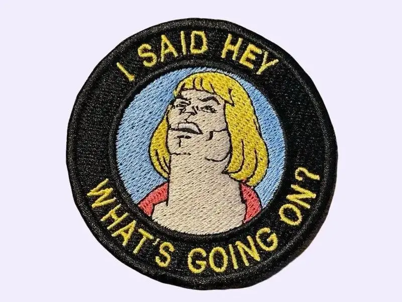 3"x3" Humorous Meme Art Sewing Fabric Applique - Bold Design Funny Quote Pocket-Sized Patch, Iron-On/Sew-On/Hook Backing for Jackets,Bags, Custom-Made to Express Yourself